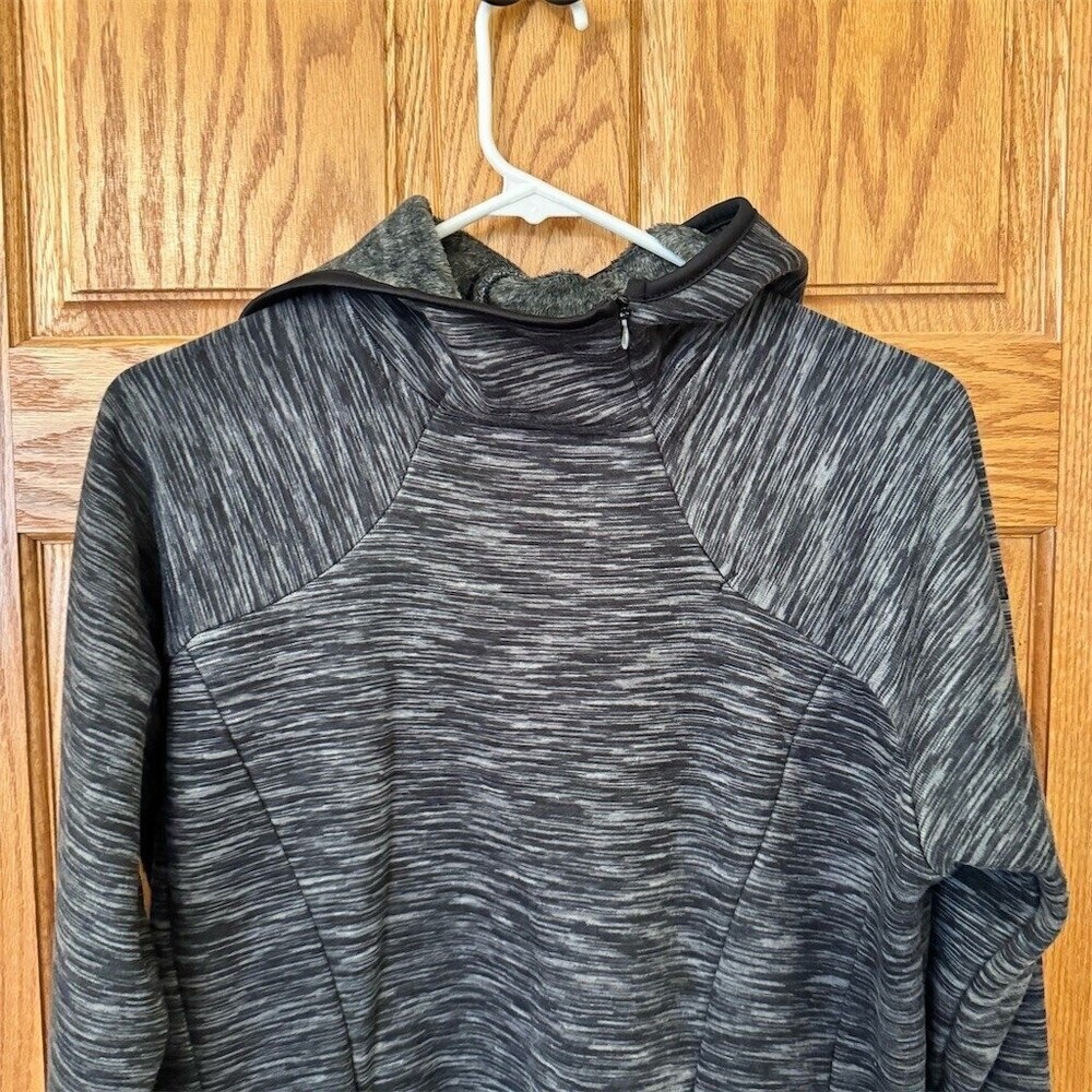 Avalanche Hoodie Womens L Gray Space Dye Hooded Half Zip Pullover - Picture 2 of 10